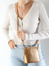 Cross Body Tas Nine Leder Milano Goud nine NI23117N-vue-porte