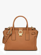 Handtas M Equestre Leder Etrier Beige equestre EEQT142M