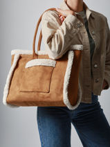 Schoudertas A4 Formaat Sheep David jones Bruin sheep CM7876-vue-porte