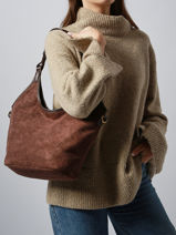 Schoudertas Velvet Soft Miniprix Bruin velvet soft 27591-vue-porte