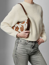 Schoudertas Mucca Leder Milano Bruin mucca VM25064-vue-porte