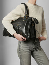 Schoudertas A4 Formaat Spazzolato Leder Milano Beige spazzolato SP24095-vue-porte