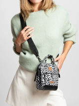 Cross Body Tas Nano Bag 1 Compartiment Cabaia Zwart adventurer NANOBAG-vue-porte