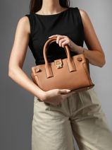 Handtas S Equestre Leder Etrier Beige equestre EEQT142S-vue-porte