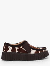 Derby Veterschoenen Met Platformzool Uit Leder Clarks Bruin women 26186666