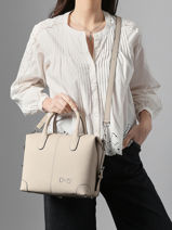 Handtas Clark Leder Nathan baume Beige drive 1-vue-porte