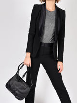 Cross Body Tas Vintage Leder Nat et nin Zwart vintage JEN-vue-porte