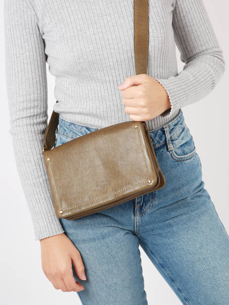 Cross Body Tas Boston Leder Basilic pepper Groen boston BBOS02 ander zicht 1
