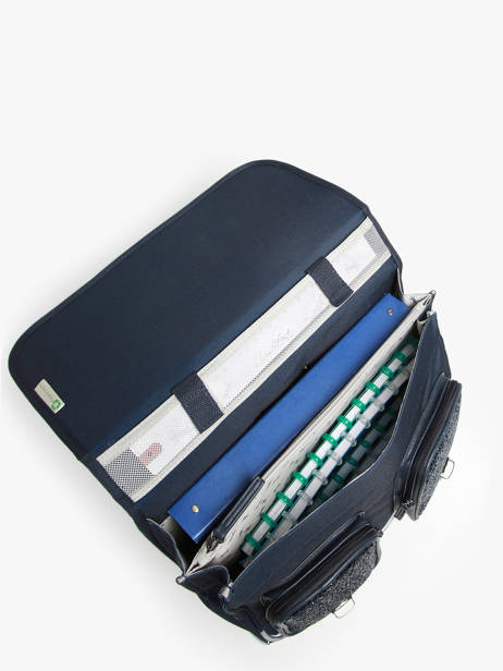 Boekentas Op Wieltjes Kinderen 2 Compartimenten Cameleon Blauw vintage fantasy CR38 ander zicht 3