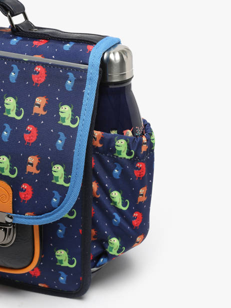 Boekentas Rétro 2 Compartimenten Cameleon Veelkleurig retro CA35 ander zicht 5