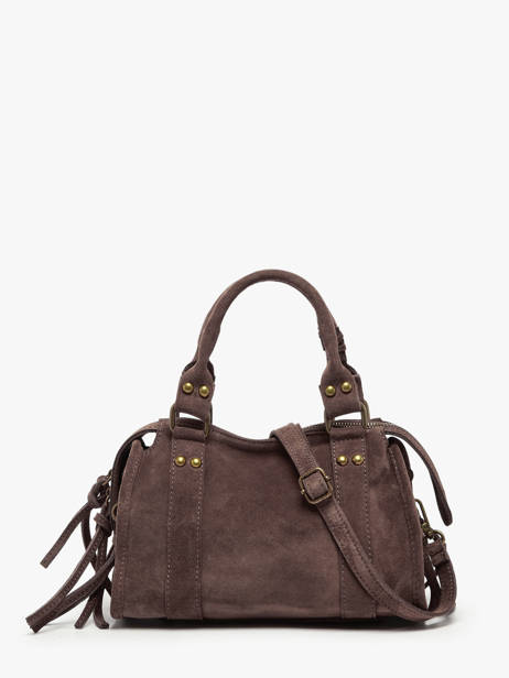 Cross Body Tas Velvet Leder Milano Bruin velvet VE24093 ander zicht 4