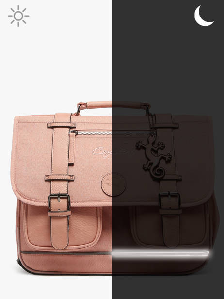 Boekentas 3 Compartimenten Cameleon Roze vintage color VIC-CA41 ander zicht 8