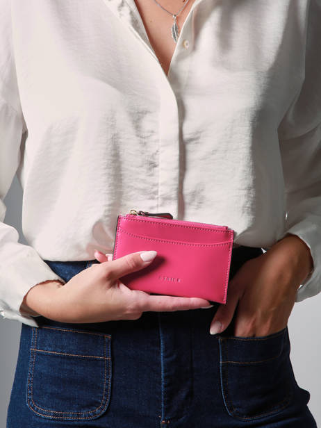 Kaarthouder Altair Leder Etrier Roze altair EALA094M ander zicht 1