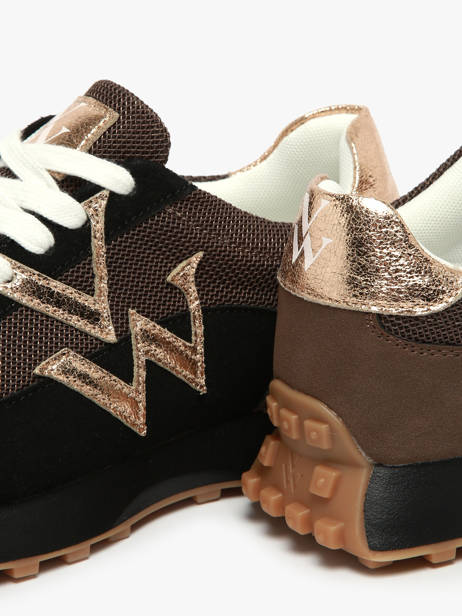 Sneakers Pia Vanessa wu Zwart accessoires BK2623NR ander zicht 2