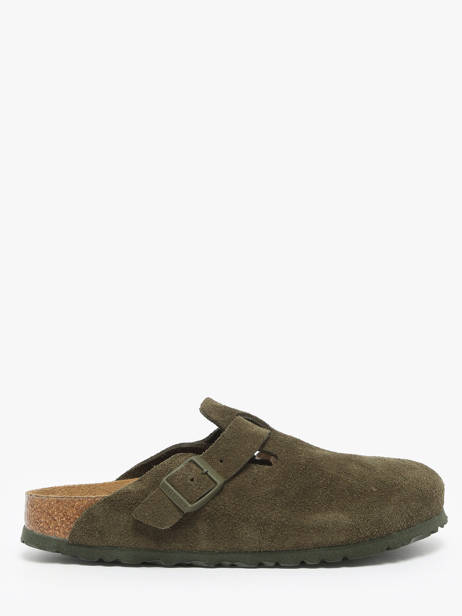 Slippers Boston Uit Leder Birkenstock Groen accessoires 1024714