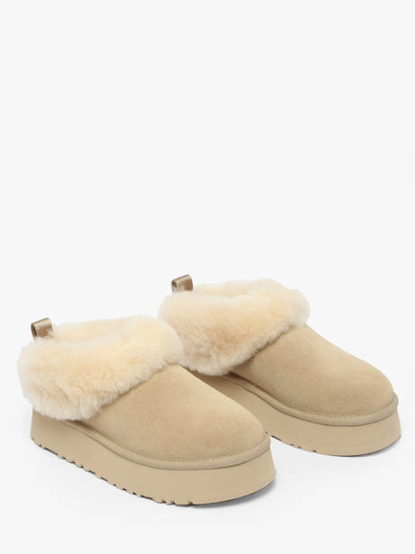Enkellaarsjes Met Platformzool Uit Leder Ugg Beige accessoires 1171393 ander zicht 1