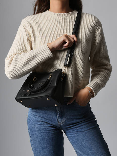 Cross Body Tas Grained Miniprix Zwart grained H6931 ander zicht 1