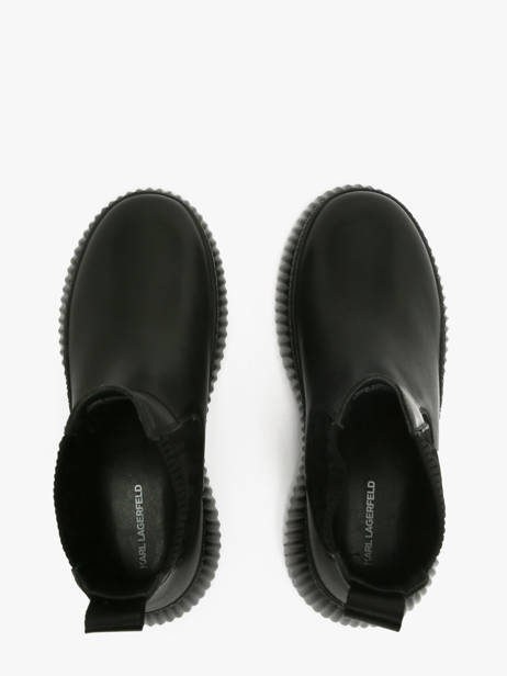 Enkellaarsjes Kreeper Uit Leder Karl lagerfeld Zwart women KL42365 ander zicht 3