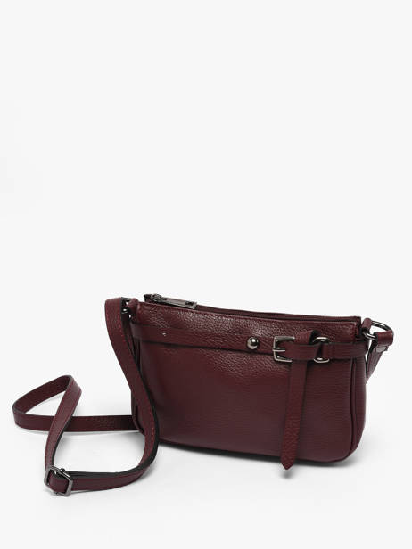 Cross Body Tas Caviar Leder Milano Rood caviar G1421N ander zicht 2