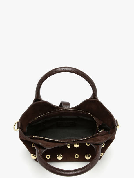 Handtas Velvet Studs Milano Bruin velvet studs VS25091 ander zicht 3
