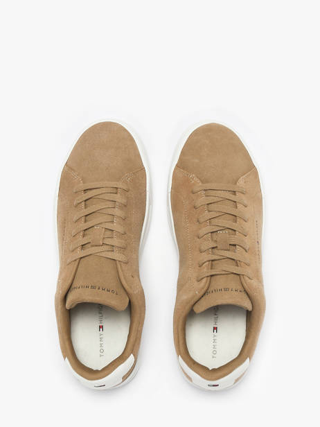 Sneakers Uit Leder Tommy hilfiger Bruin men 5716AEI ander zicht 3