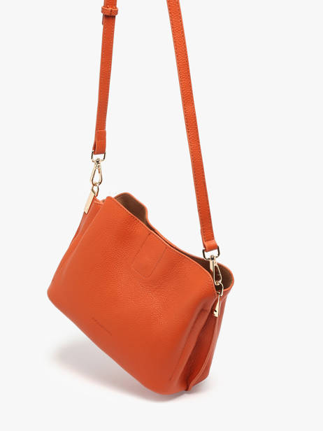 Cross Body Tas Helena Leder Francinel Oranje helena 22944 ander zicht 2
