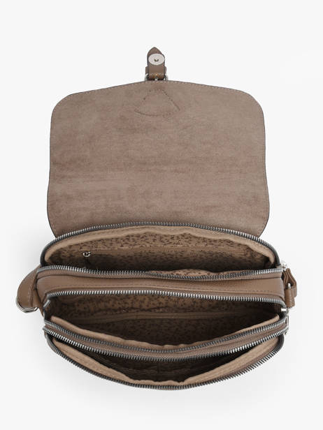 Cross Body Tas Grained Miniprix Bruin grained F3601 ander zicht 2