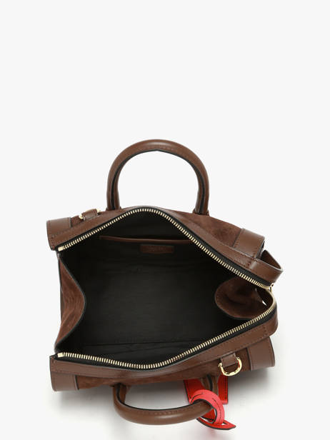 Mini Bowlingtas Bcbg Suède Leder Lancel Bruin bcbg A13692 ander zicht 3