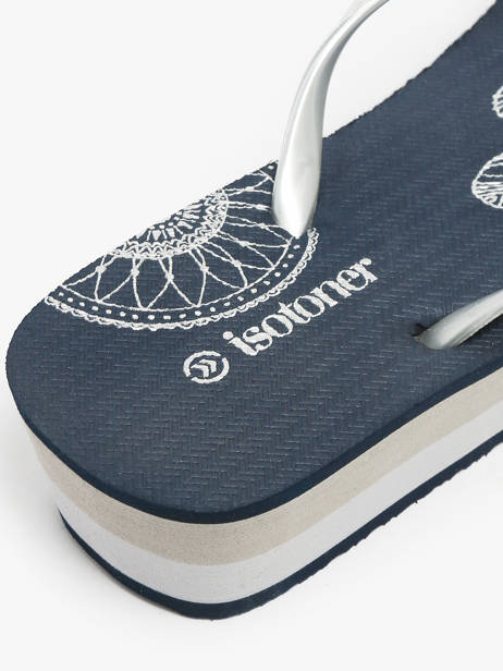 Open Sandalen Met Hak Isotoner Blauw women 94163 ander zicht 2