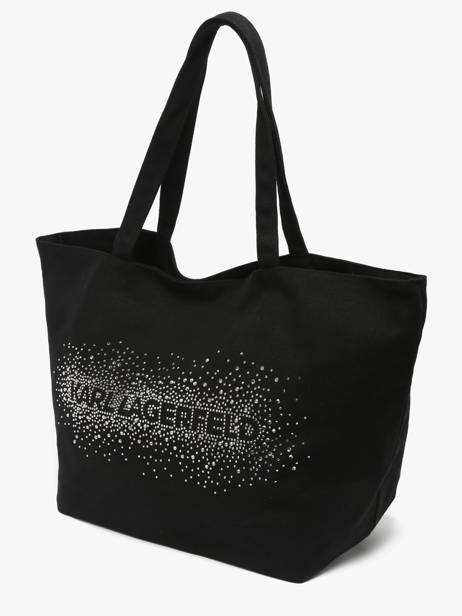 Shopper K/essential Rhinestone Logo Karl lagerfeld Zwart k essential B1W50087 ander zicht 2