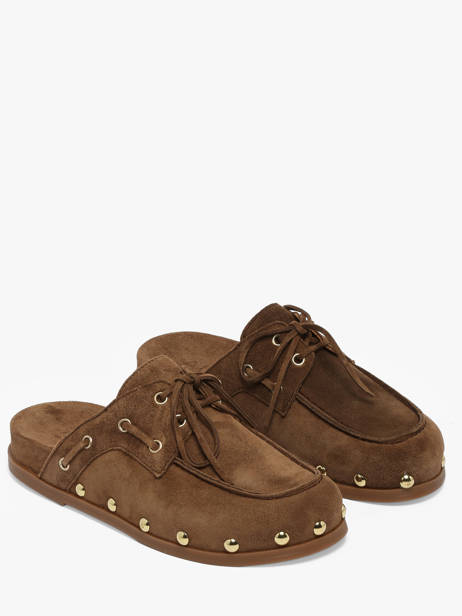 Slippers Uit Leder Alpe Bruin women 53971119 ander zicht 1