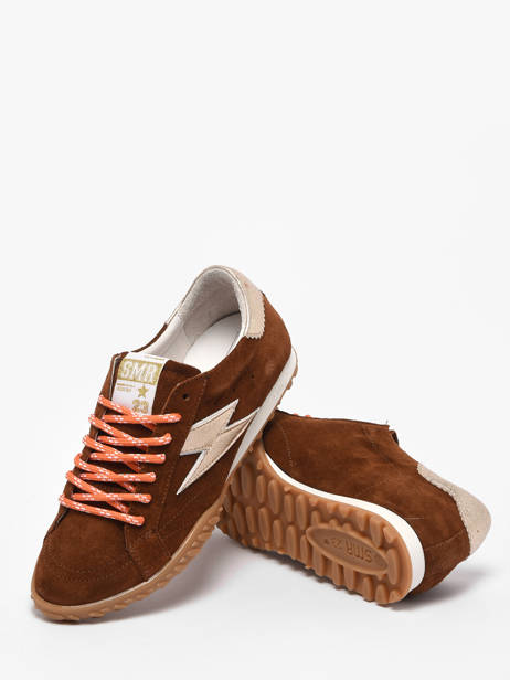 Sneakers Mary Uit Leder Semerdjian Bruin women MARYD282 ander zicht 2