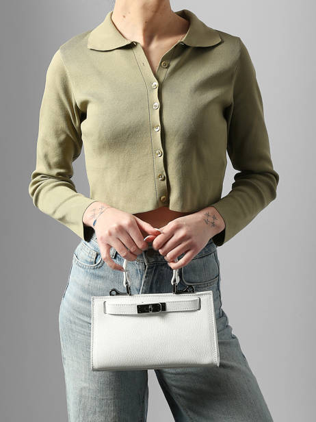 Sac Porté Main Caviar Leder Milano Wit caviar CA25114 ander zicht 1