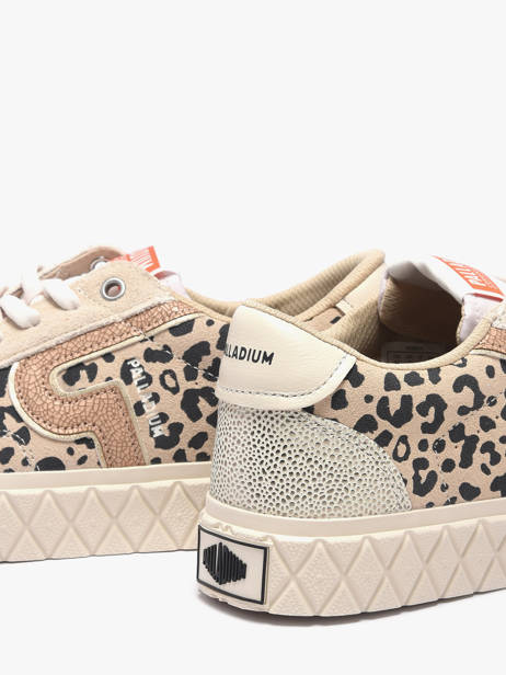 Sneakers Uit Leder Palladium Beige women 94663243 ander zicht 2