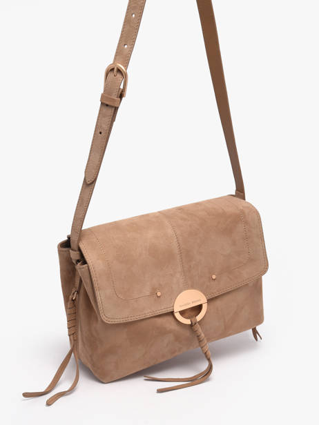 Cross Body Tas Othilia In Suède Leder Vanessa bruno Beige othilia 55V40813 ander zicht 2