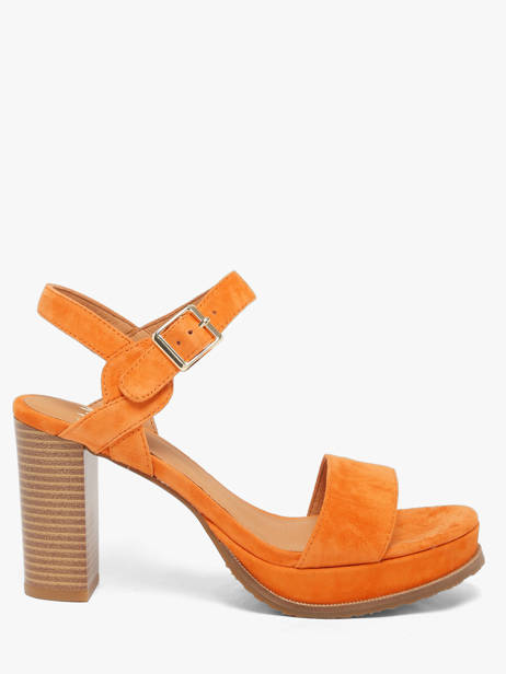 Sandalen Met Hak Jain Uit Leder Mam'zelle Oranje women CSG1H03