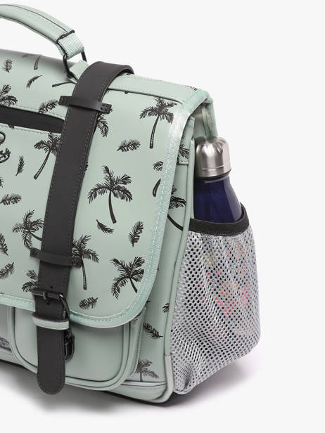 Boekentas 2 Compartimenten Cameleon Groen vintage north PBVWCA38 ander zicht 5