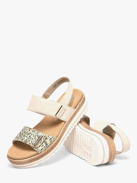 Sandalen Uit Leder Remonte Beige women 60 ander zicht 2