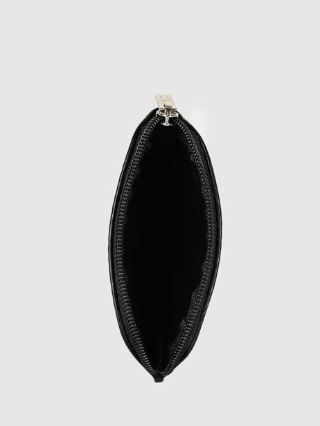 Portemonnee Met Rits Foulonné Leder Yves renard Zwart foulonne 23A2 ander zicht 1