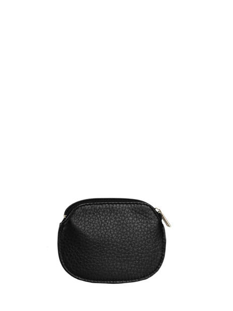 Portemonnee Met Rits Foulonné Leder Yves renard Zwart foulonne 23A2 ander zicht 2